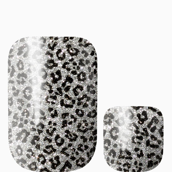 Shimmering Snow Leopard (Glitter Pedicure)