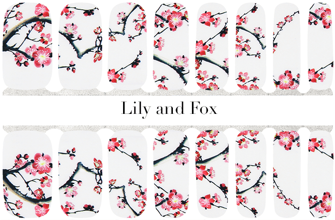 Cherry Blossom Girl Nail Wraps Online Shop - Lily and Fox - Lily