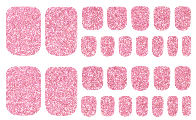 Sparkling Pink Glitter Letter A Sticker